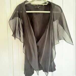 Elie Tahari black silky wrap